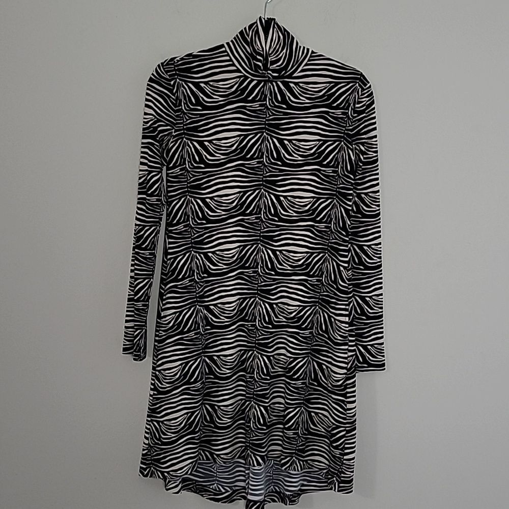 Norma Kamali mockneck hi-low mini dress Sz S